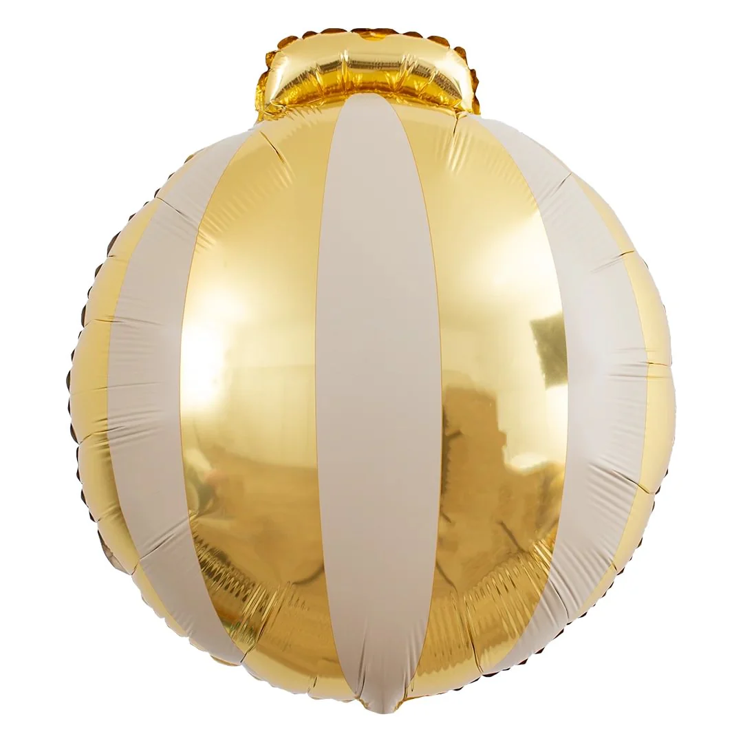 Party Deco Christmas Striped Baubles 25" Supershape Foil Balloons (3) - Image 3