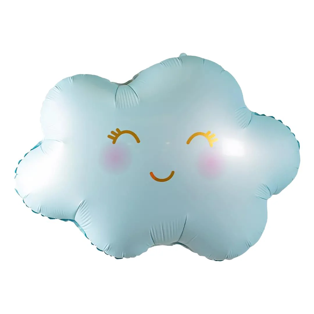 Cloudy Satin Pastel Blue 30" Supershape