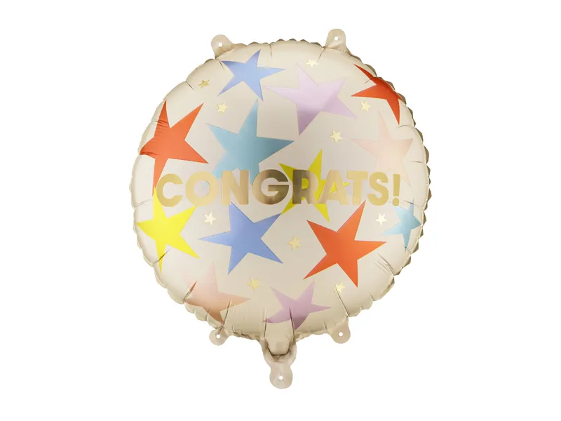 PartyDeco Congrats Star 18" Circle Foil Balloon (1)