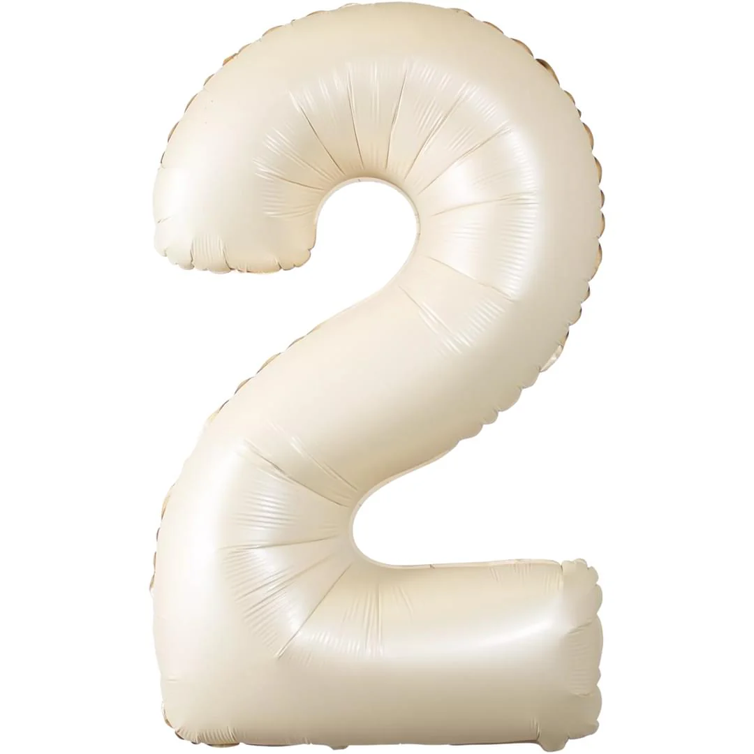 Cream 26" 2 Number Balloon