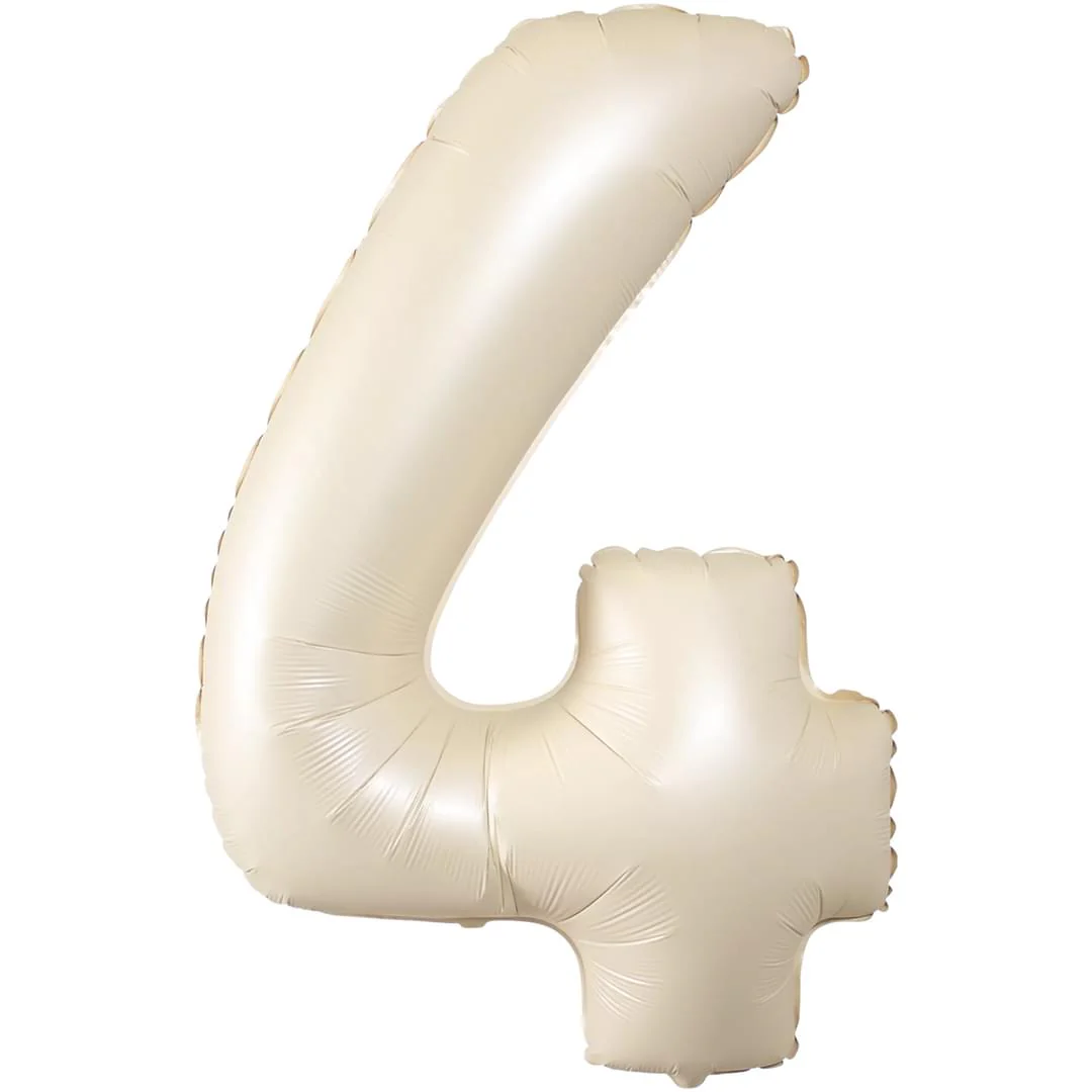 Cream 26" 4 Number Balloon