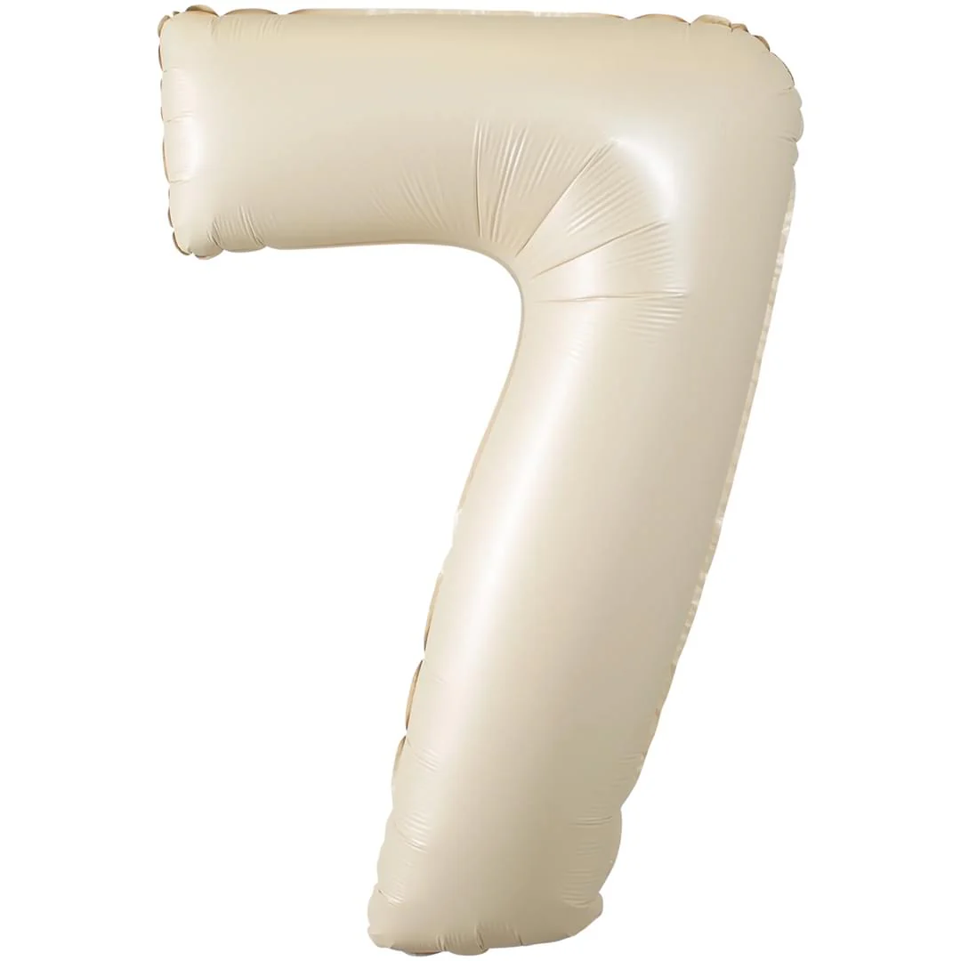 Cream 26" 7 Number Balloon