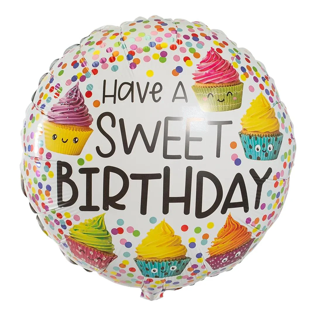 Cute Cupcakes Birthday 18" Circle