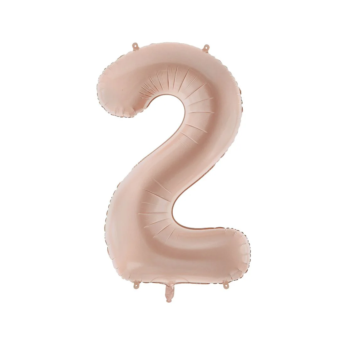 PartyDeco Dark Beige 72cm 2 Number Foil Balloon (1)