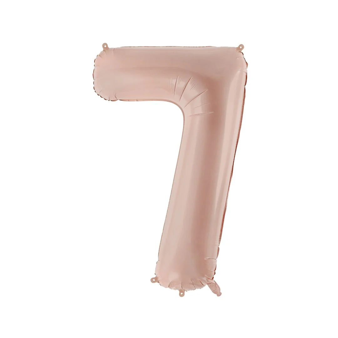 PartyDeco Dark Beige 72cm 7 Number Foil Balloon (1)