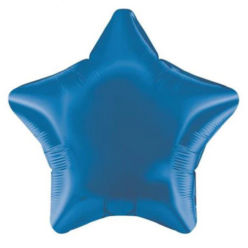 Oaktree Dark Blue 20" Star Foil Balloon (1) Unpackaged