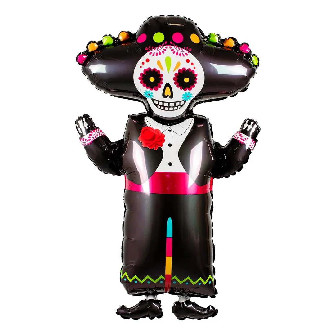 Anagram Day of the Dead Skeleton Halloween 34" Supershape Foil Balloon (1)