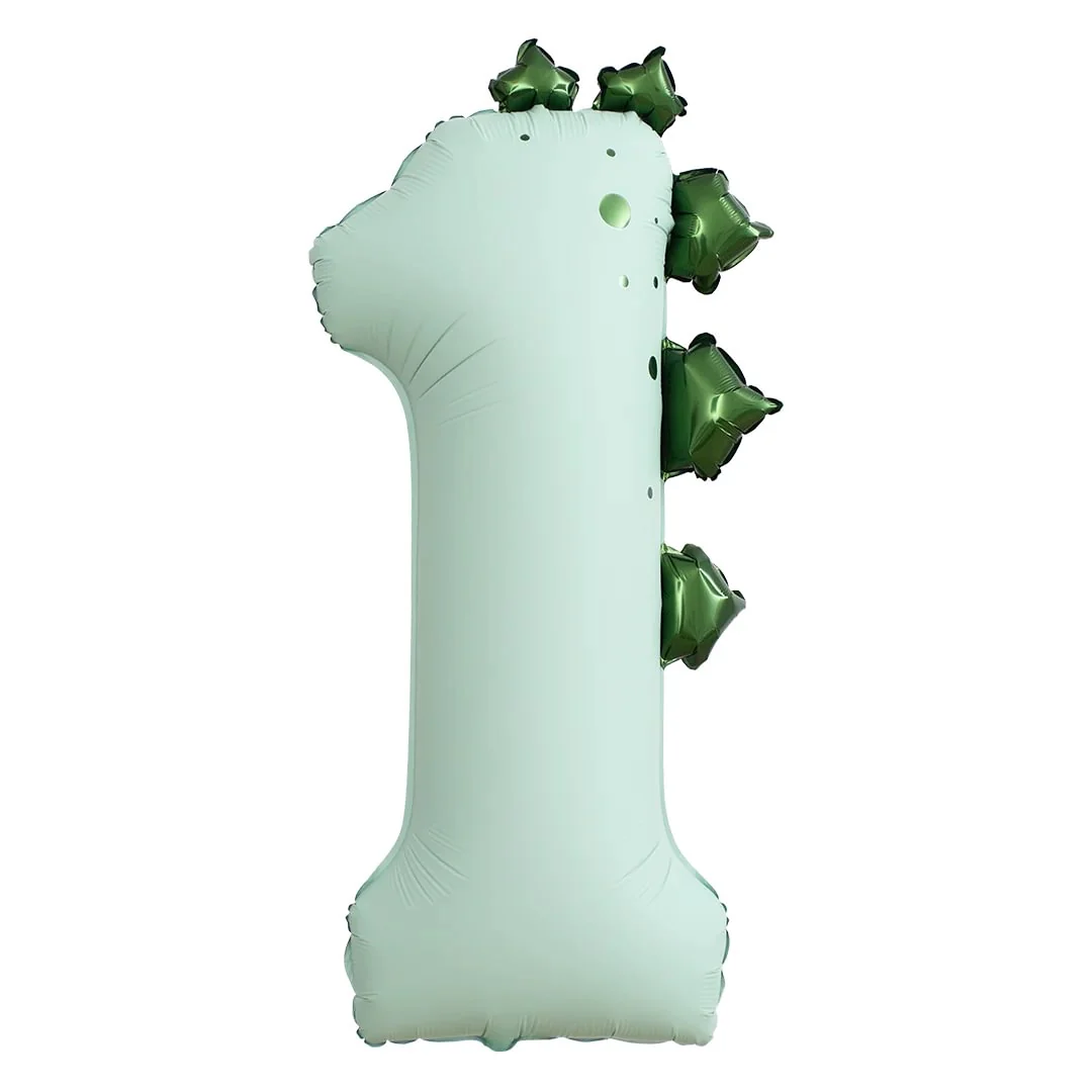 PartyDeco Dinosaur 36" Number 1 Foil Balloon (1)