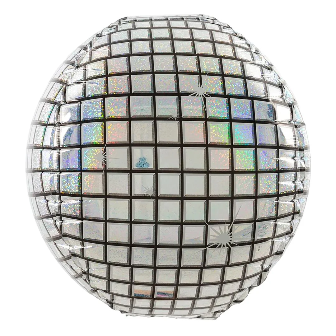 Anagram Disco Ball Patterned Orbz 15" Foil Balloon (1)