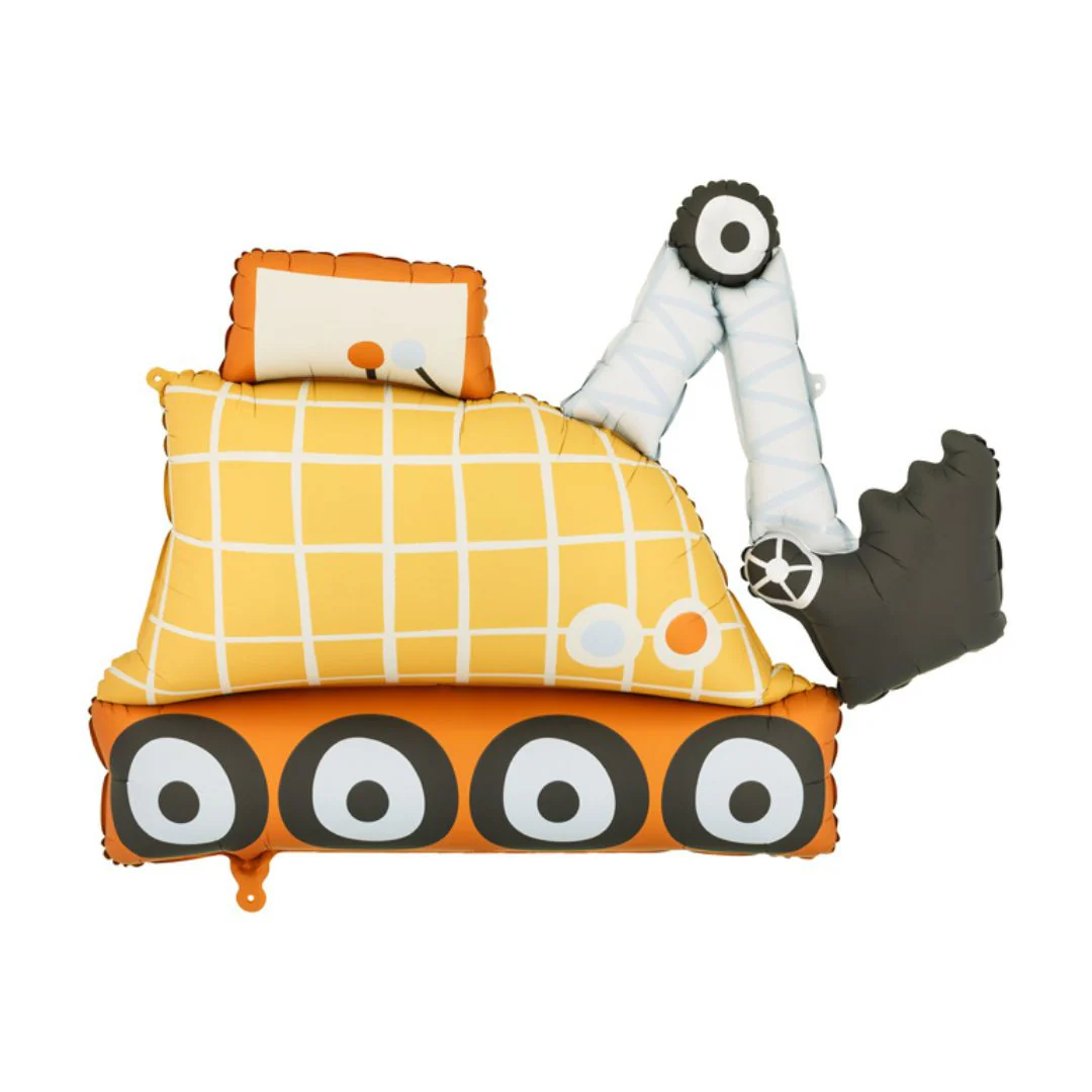 PartyDeco Excavator 37" x 27" Supershape Foil Balloon (1)