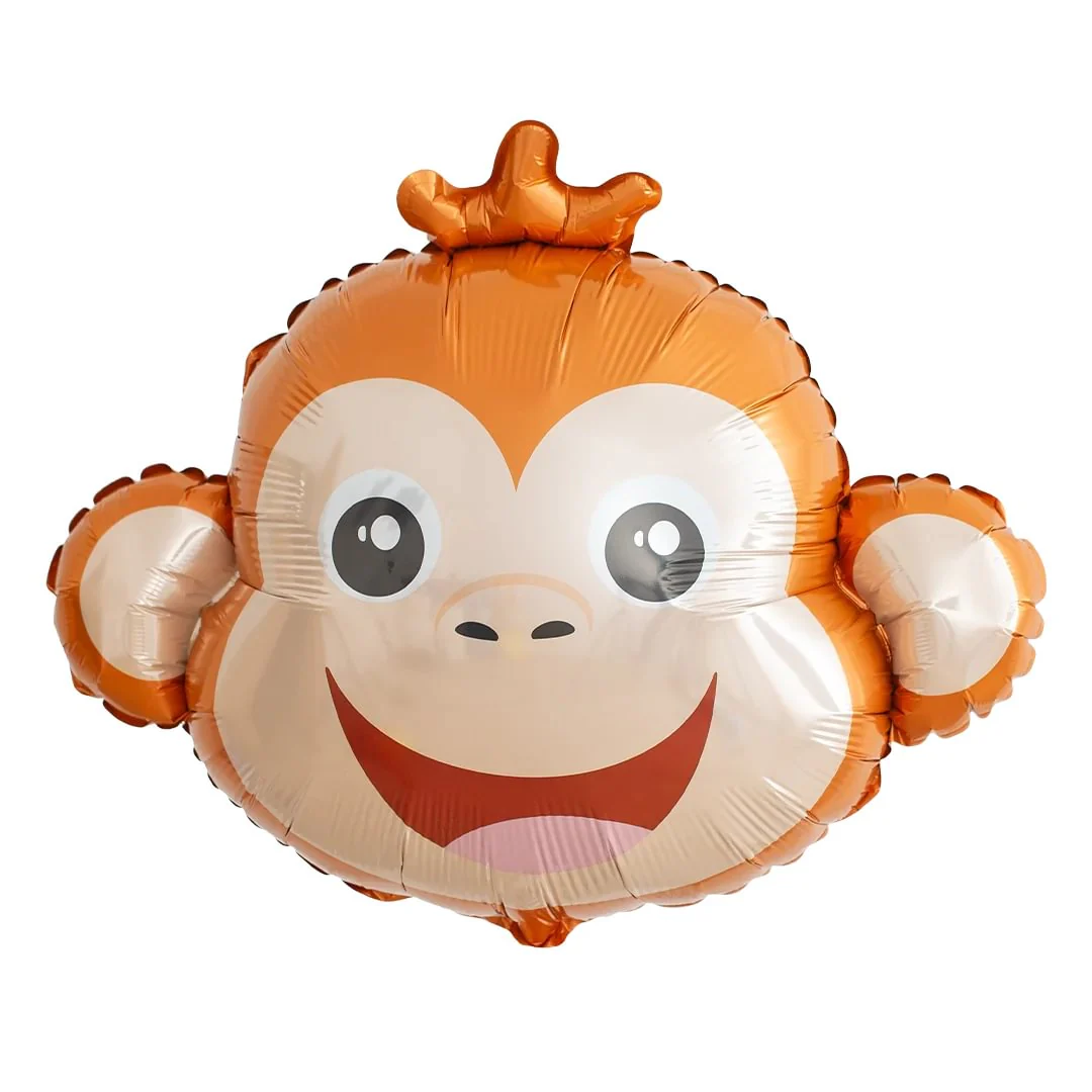 FlexMetal Monkey Head 30" Supershape Foil Balloon (1)