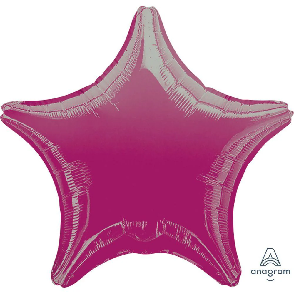 Anagram Fuchsia 20" Star Foil Balloon (1) Unpackaged