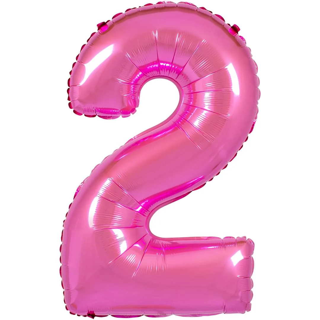 Fuxia 26" 2 Number Balloon