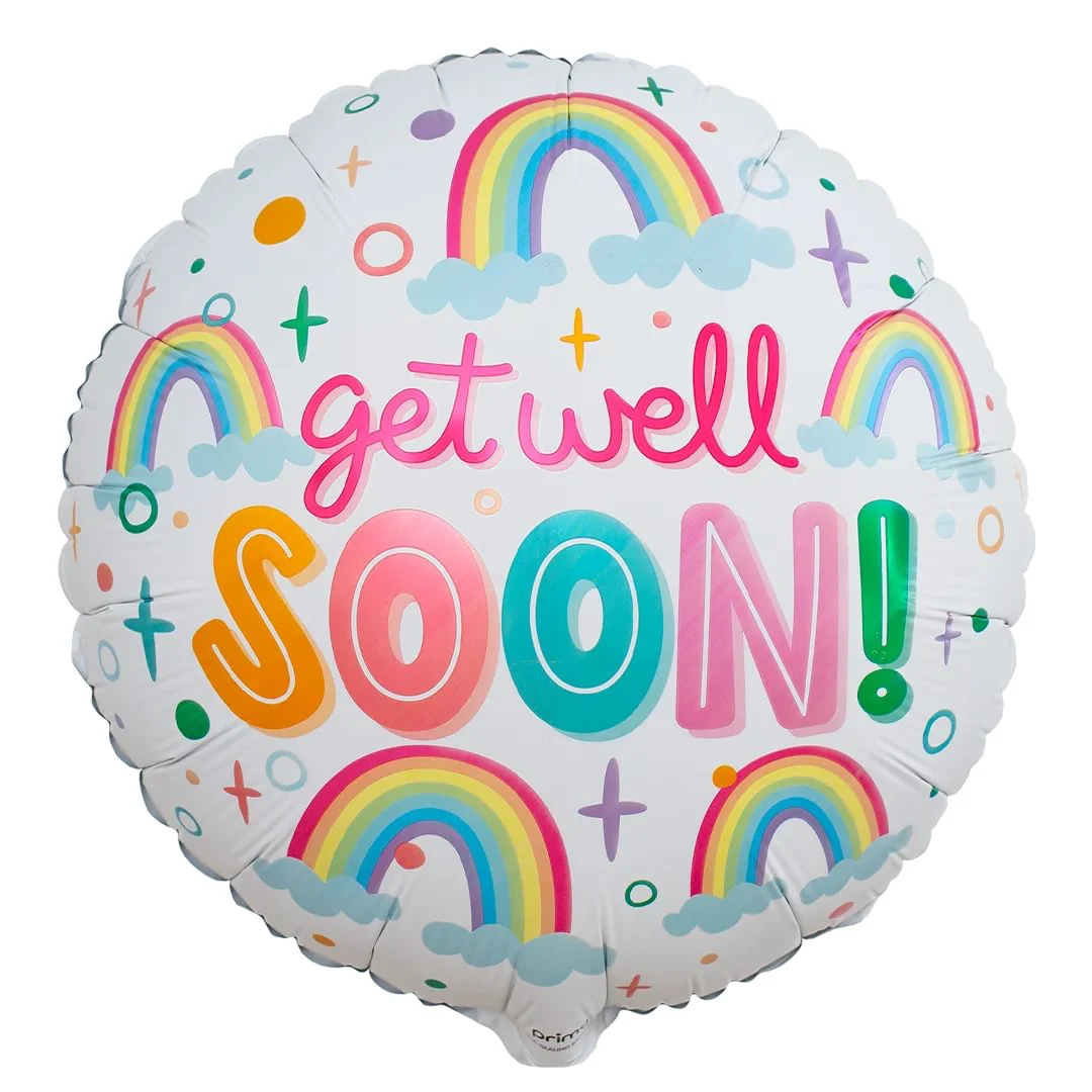 Get Well Soon Rainbows 18" Round