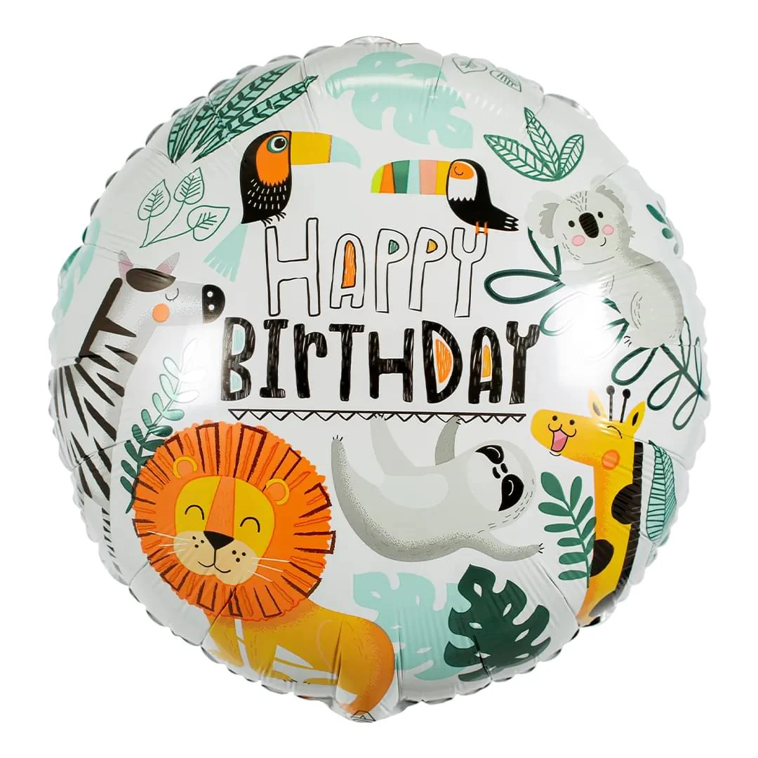 Anagram Get Wild Birthday 18" Circle Foil Balloon (1)
