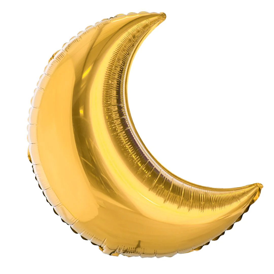 Anagram Gold 26" Crescent Moon Foil Balloon (1)