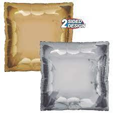 Tuftex Gold & Silver Double Sided Square 24" Foil Balloon (1)
