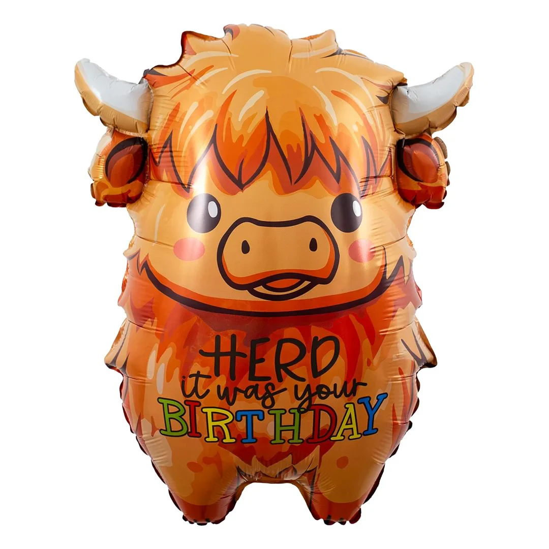 Grabo Highland Cow 27" Supershape Foil Balloon (1)
