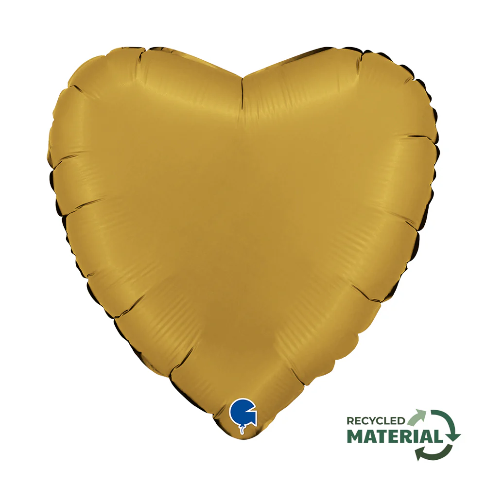 Grabo Satin Gold 18" Heart (1) Unpackaged