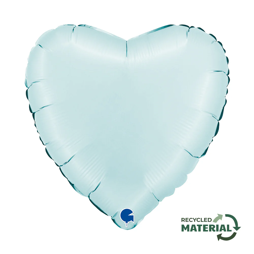 Grabo Satin Pastel Blue 18" Heart (1) Unpackaged