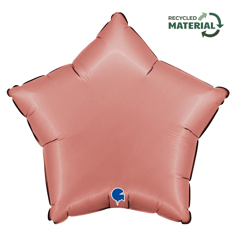 Grabo Satin Rose Gold 18" Star (1) Unpackaged