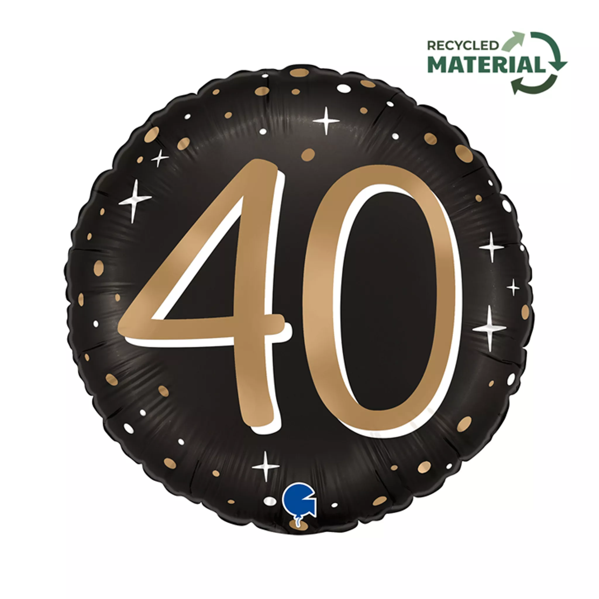 Grabo Sparkling Age 40 - 18" Circle Foil Balloon (1)
