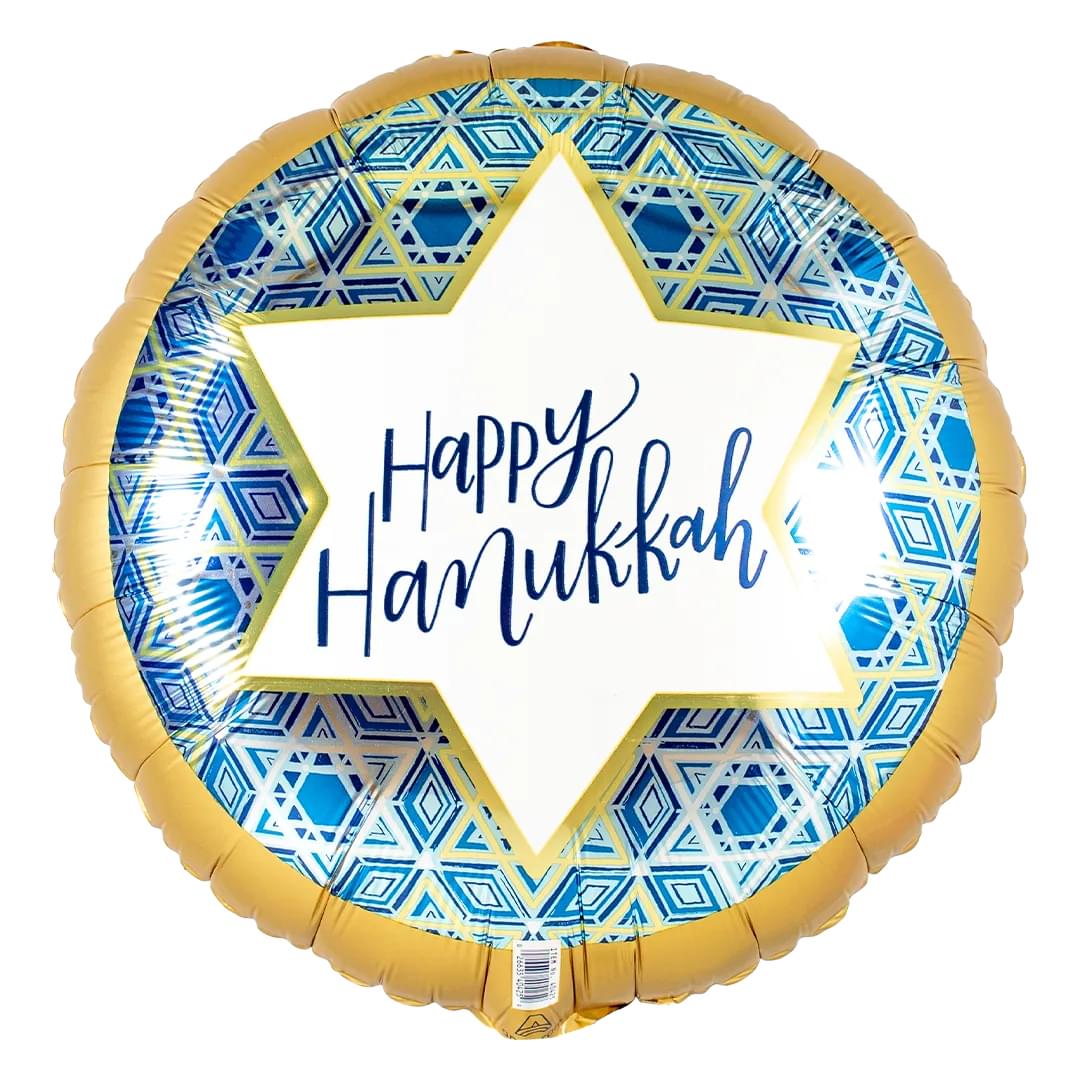 Anagram Hanukkah Festival Lights 18" Circle Foil Balloon (1)