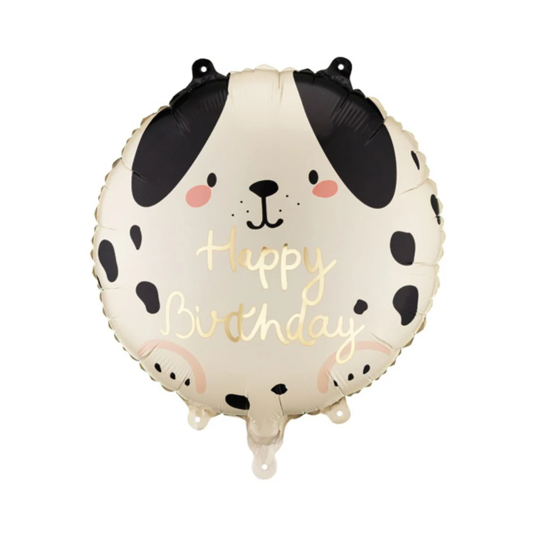 PartyDeco Happy Birthday Dog 18" Circle Foil Balloon (1)
