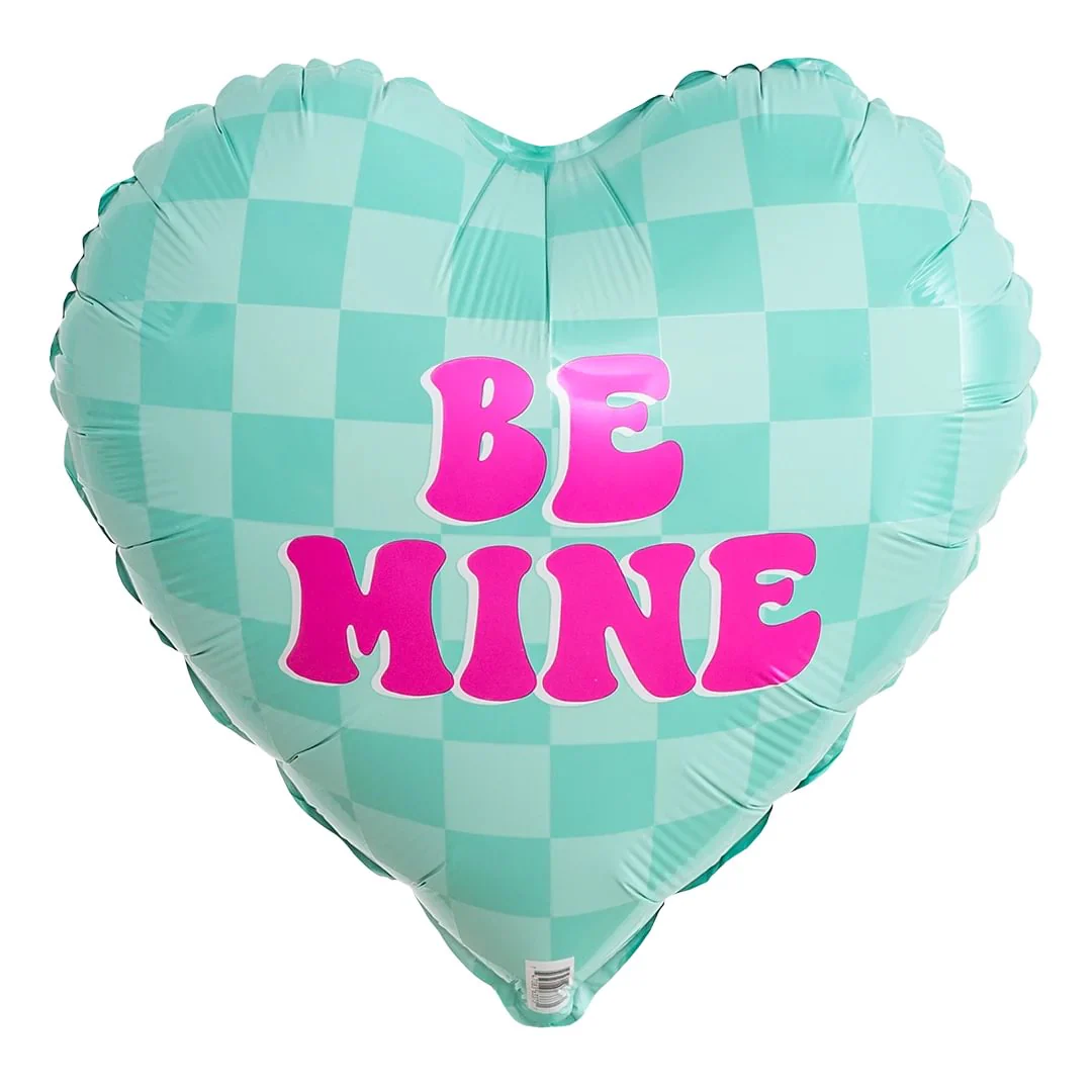 Prima Conversation Heart Checker 18" Foil Balloon (1) Double Sided - Image 2