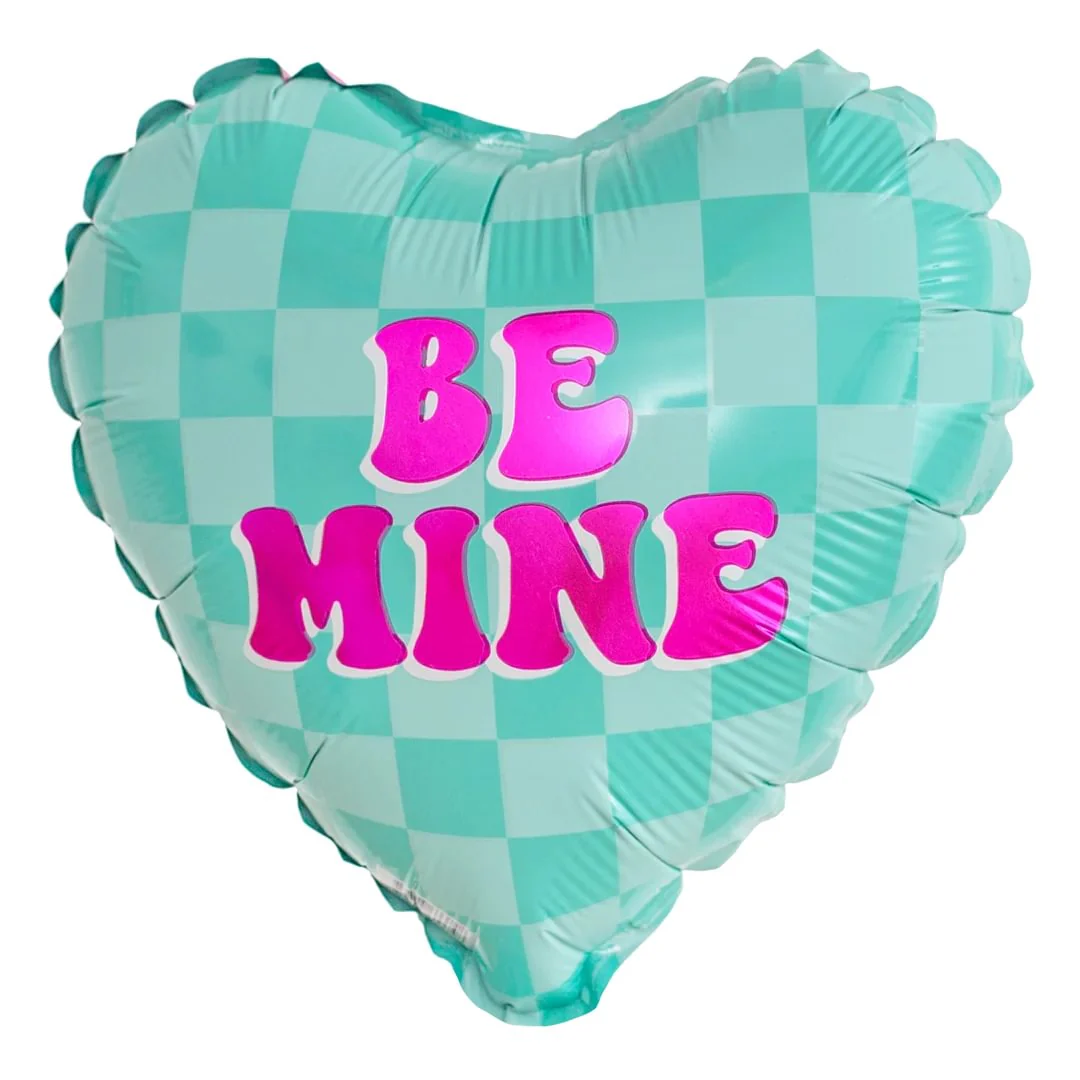 Prima Heart Conversation Heart Checker 9" Air Fill Foil Balloon (6)