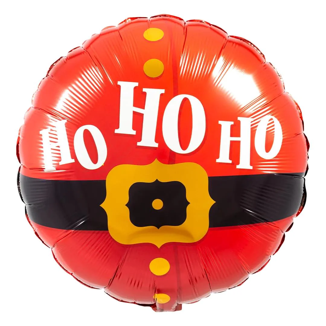Qualatex "Ho Ho Ho" Santa Christmas 18" Circle Foil Balloon (1)