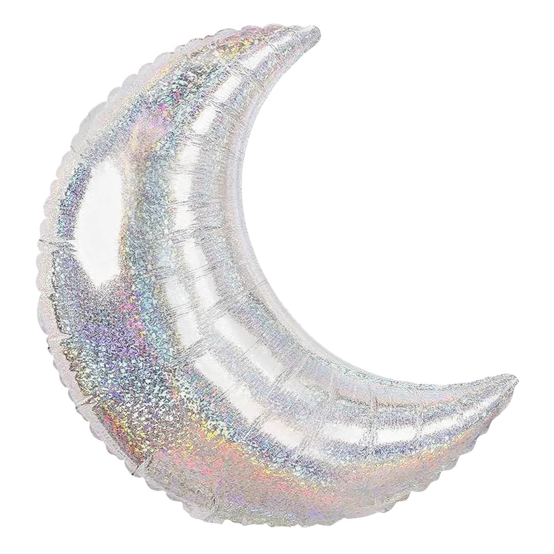 Grabo Holographic Silver 35" Crescent Moon