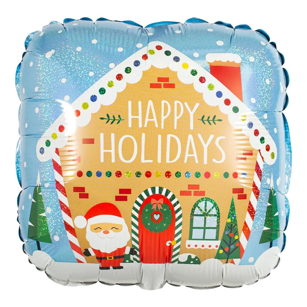 Betallic Home for the Holidays 18" Square Foil Balloon (1)