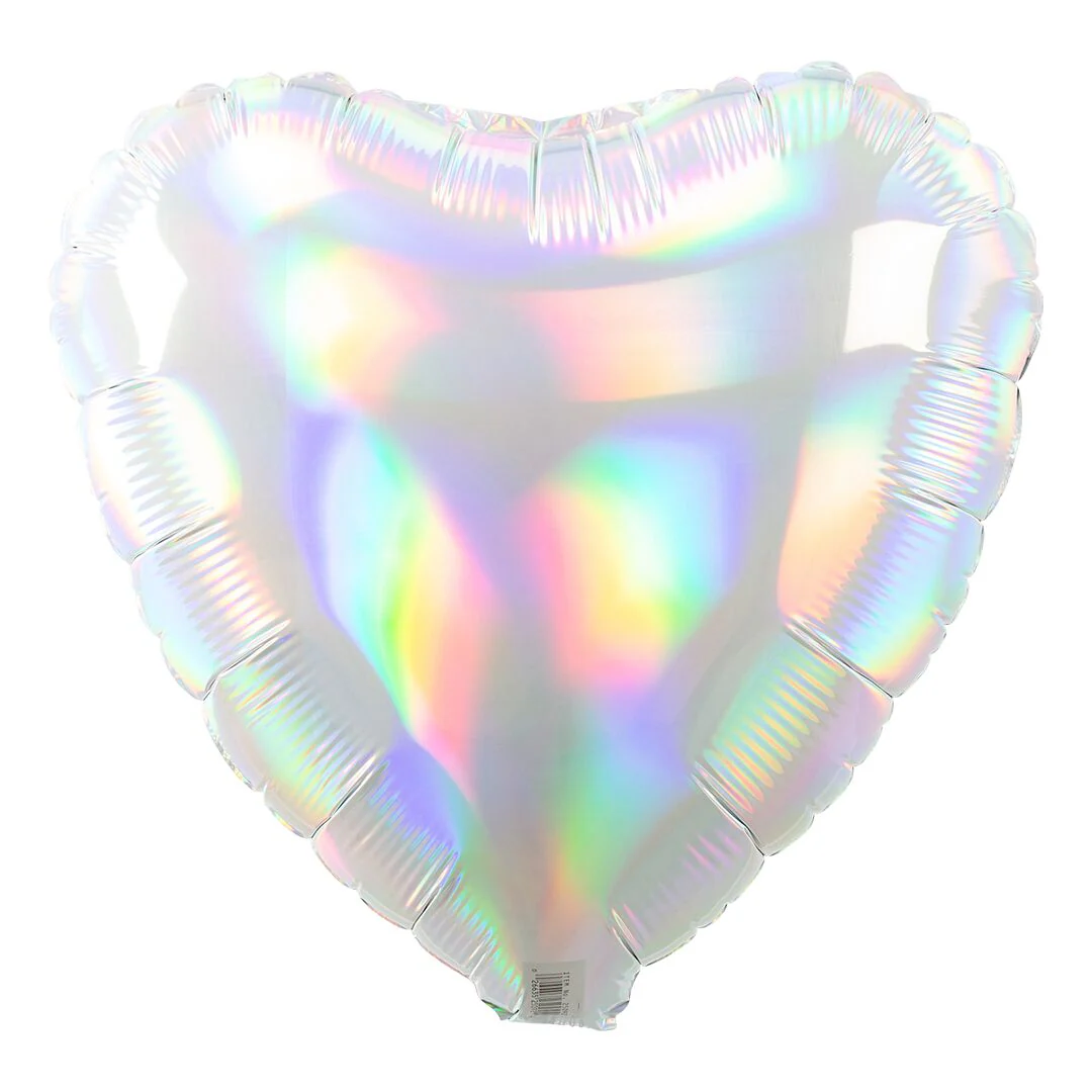 Anagram Iridescent 18" Heart Foil Balloon (1) Unpackaged
