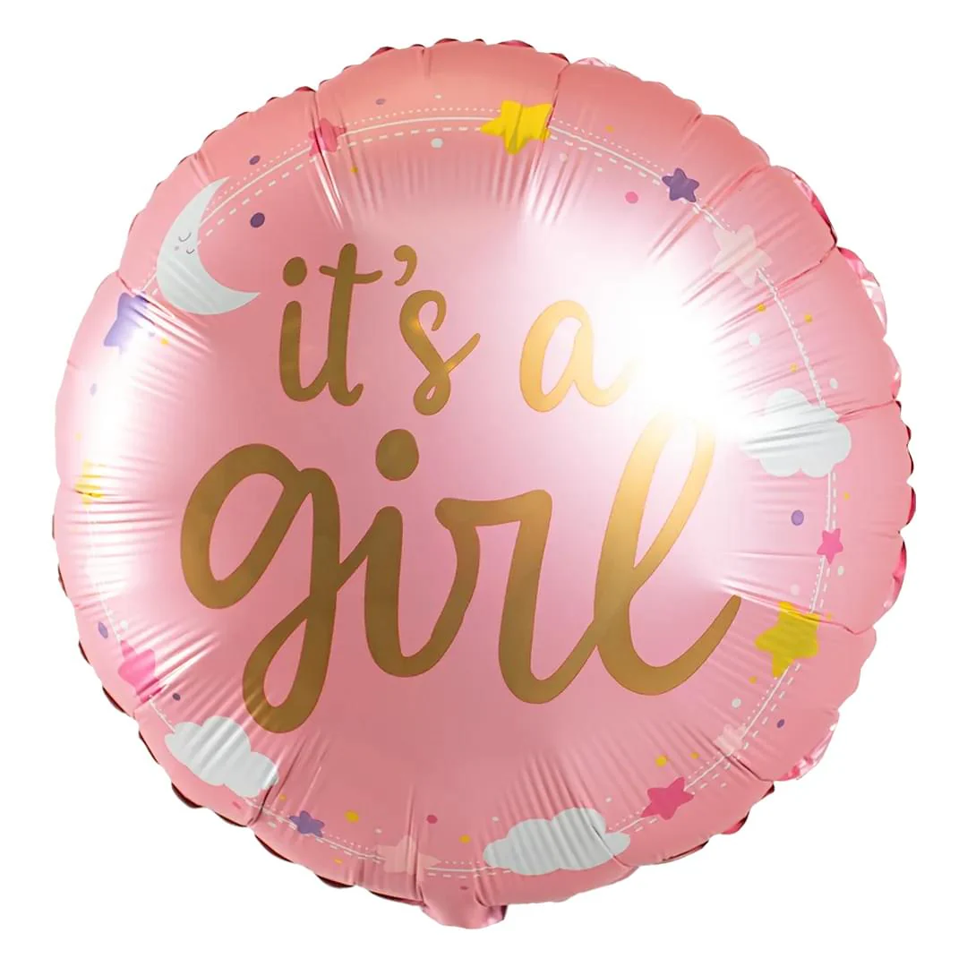 It's A Girl Stars & Cloud 18" Round