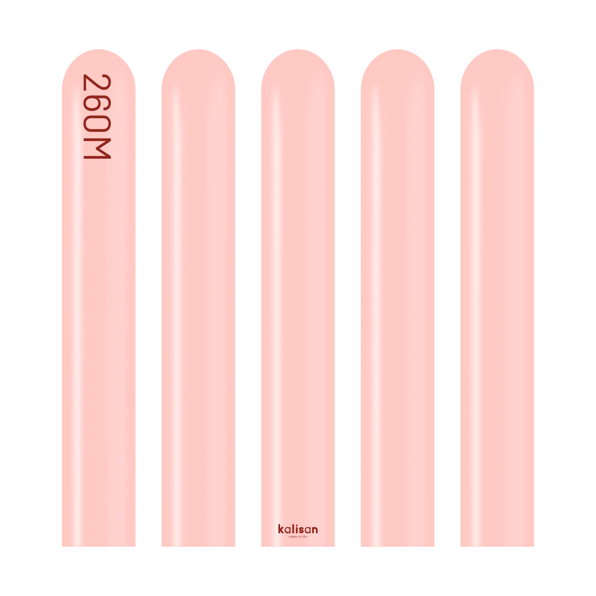 Kalisan 260 Modelling Standard Baby Pink Latex Balloon (100)