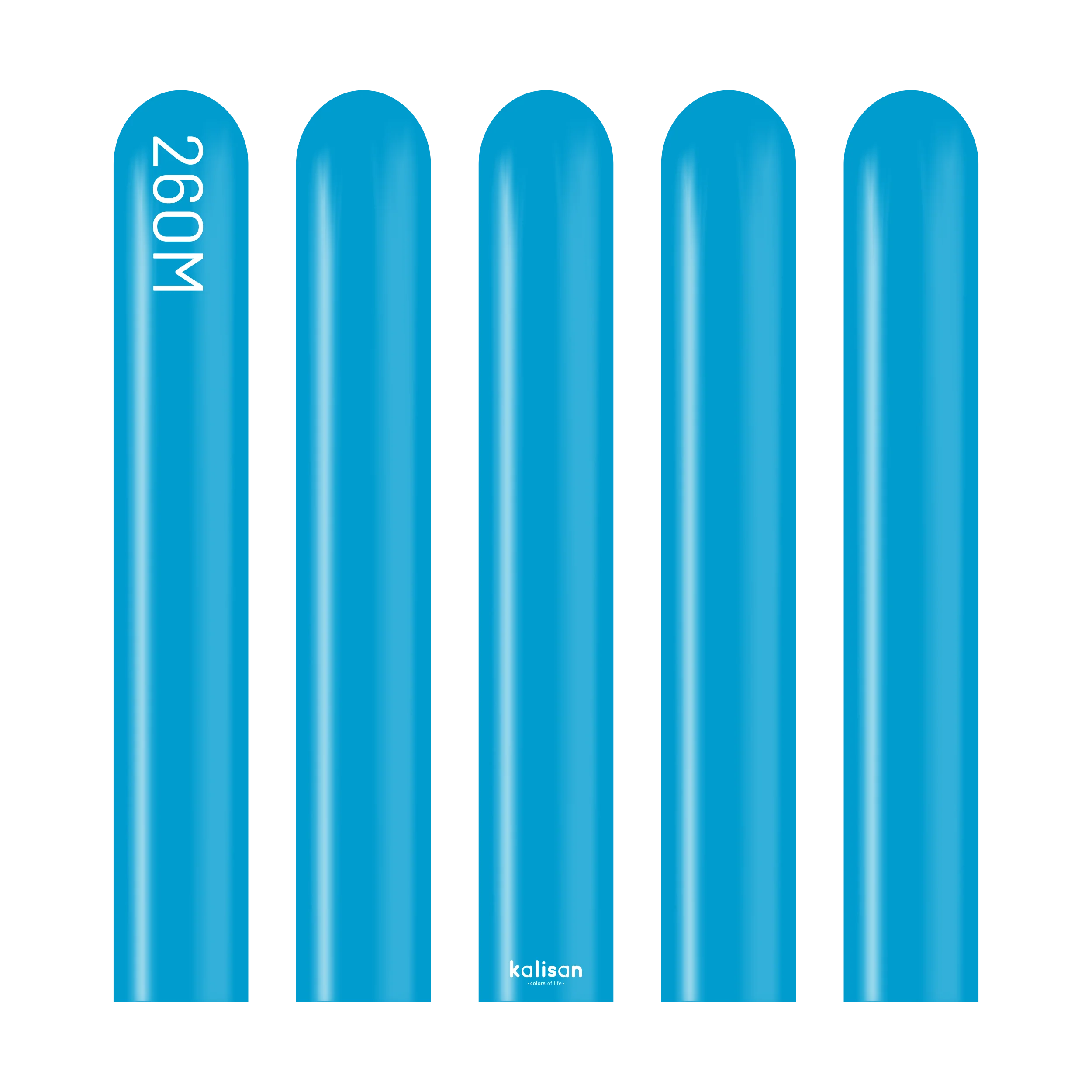 Kalisan 260 Modelling Standard Caribbean Blue Latex Balloon (100)