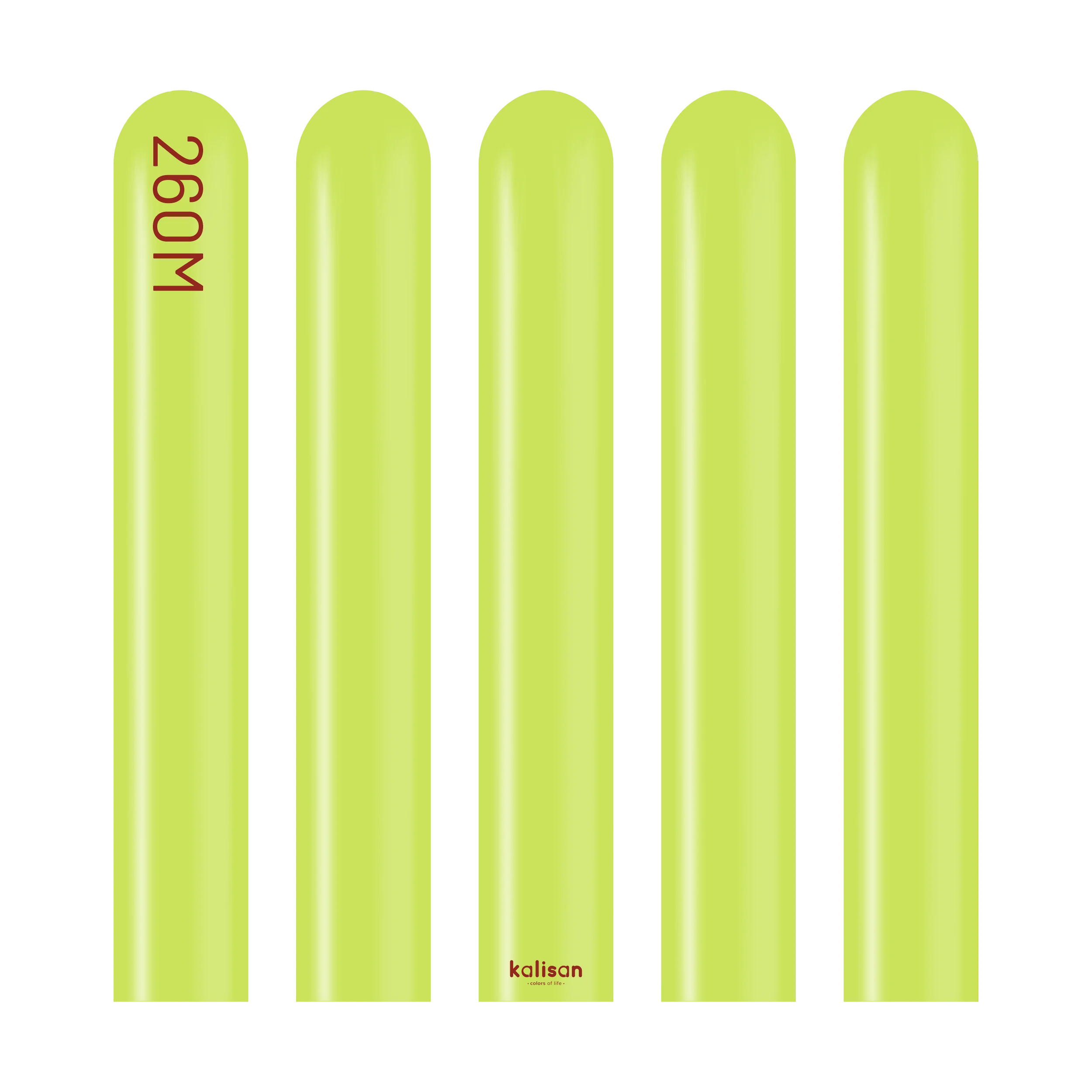 Kalisan 260 Modelling Standard Lime Green Latex Balloon (100)