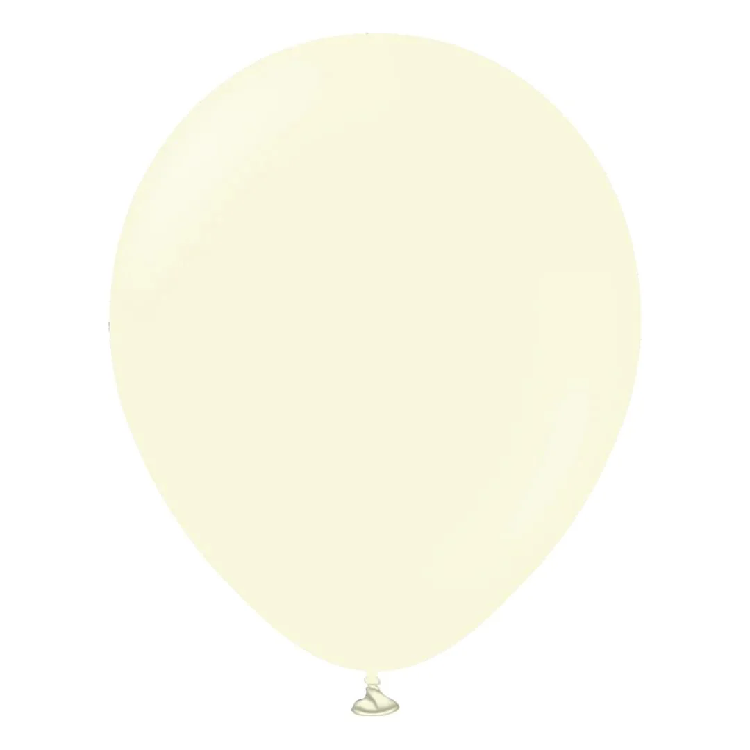 Kalisan Macaron Pale Yellow Latex Balloon - Various Sizes