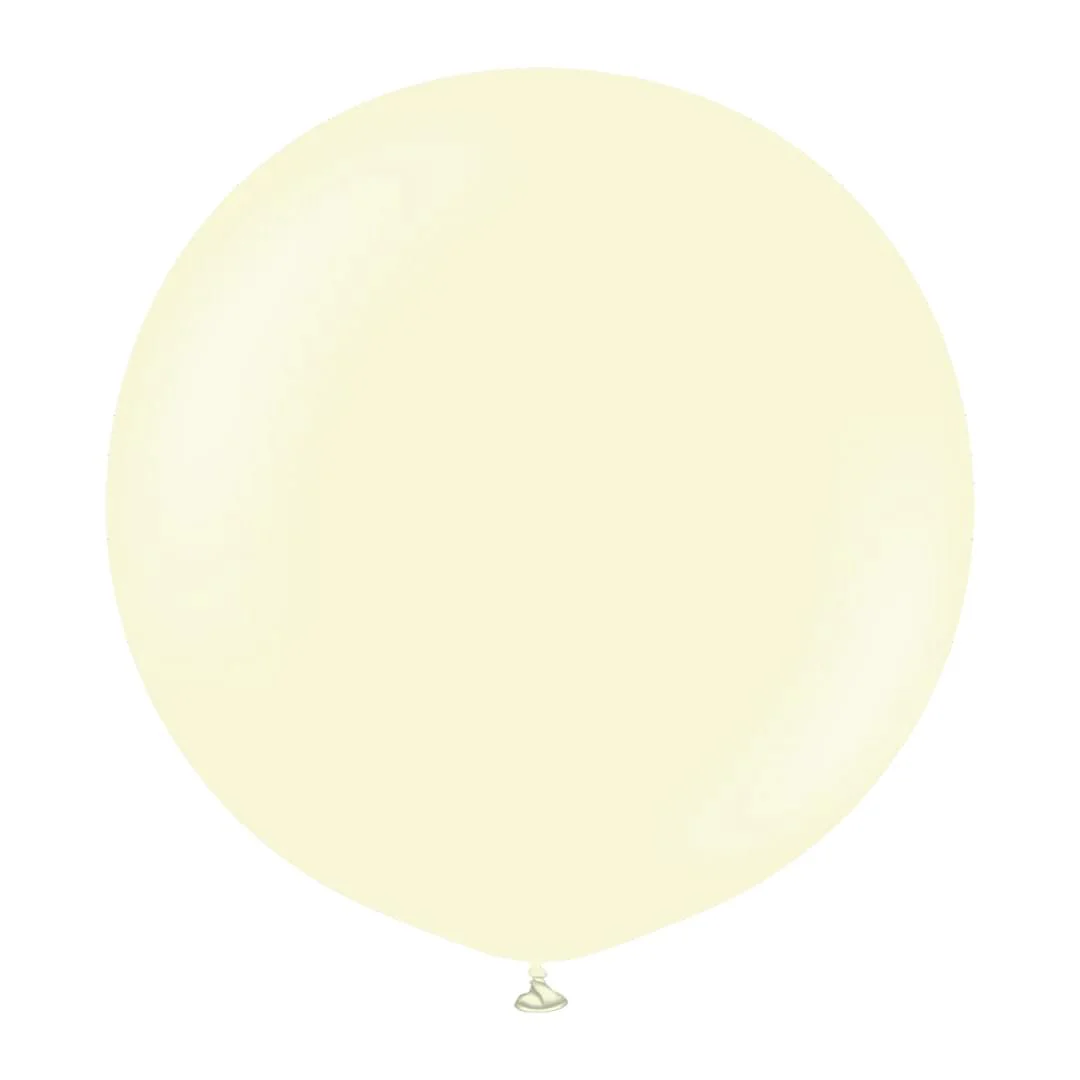 Kalisan Macaron Pale Yellow Latex Balloon - Various Sizes - Image 2
