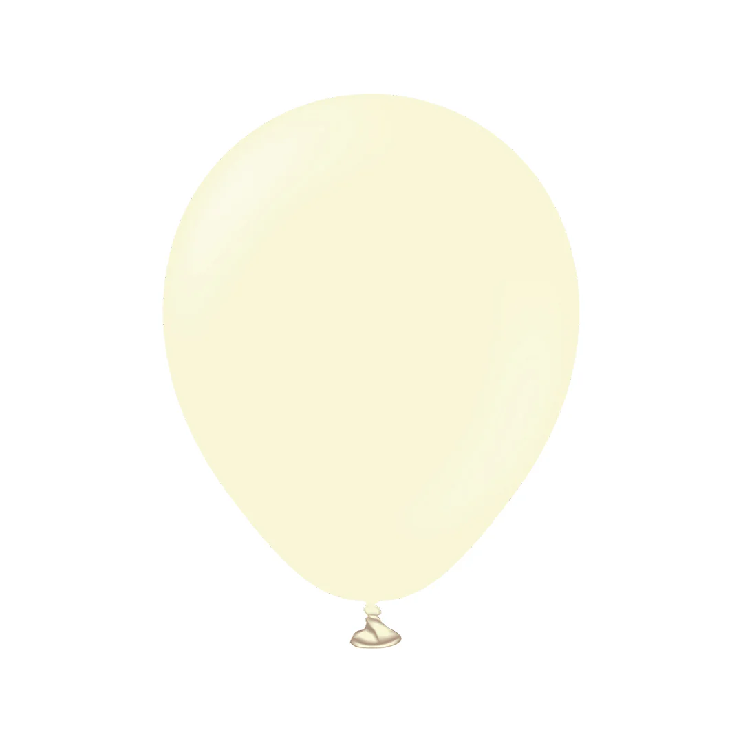 Kalisan Macaron Pale Yellow Latex Balloon - Various Sizes - Image 3