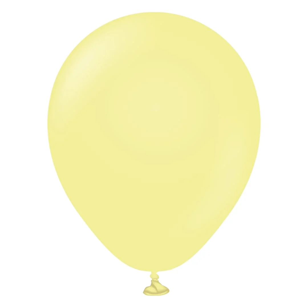 Kalisan Macaron Yellow Latex Balloon - Various Sizes