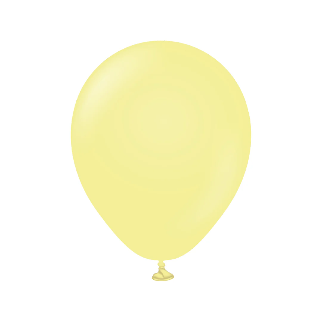 Kalisan Macaron Yellow Latex Balloon - Various Sizes - Image 3