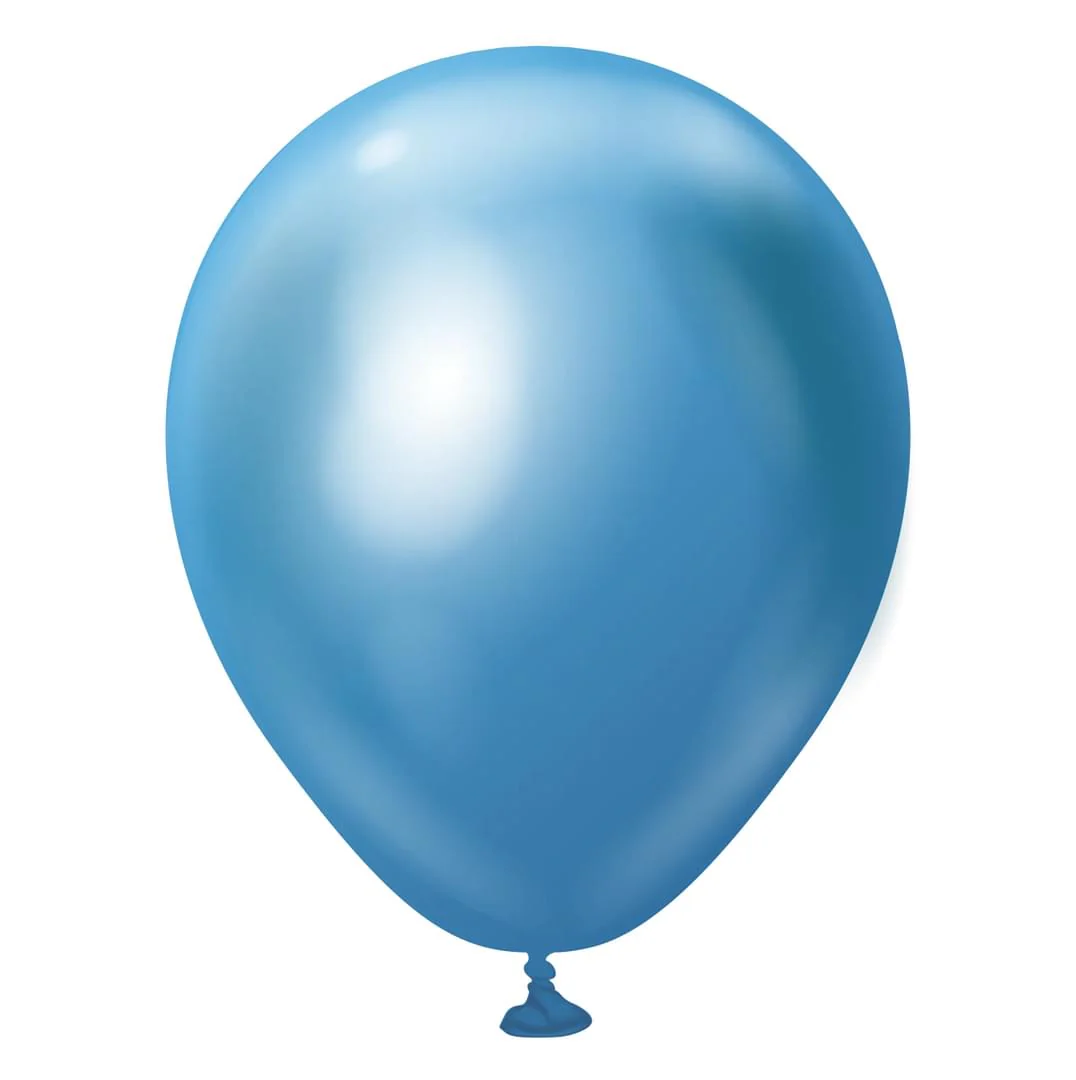 Kalisan Mirror Blue Latex Balloon - Various Sizes