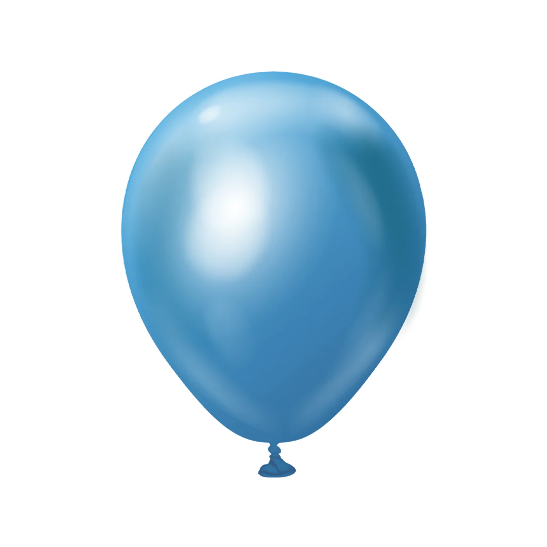 Kalisan Mirror Blue Latex Balloon - Various Sizes - Image 3
