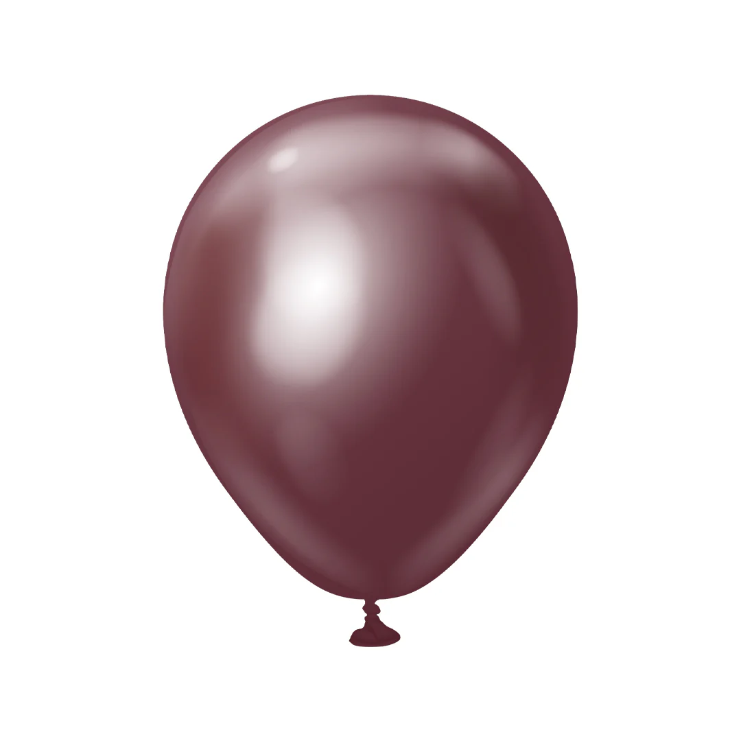 Kalisan Mirror Burgundy Latex Balloon - Various Sizes - Image 2