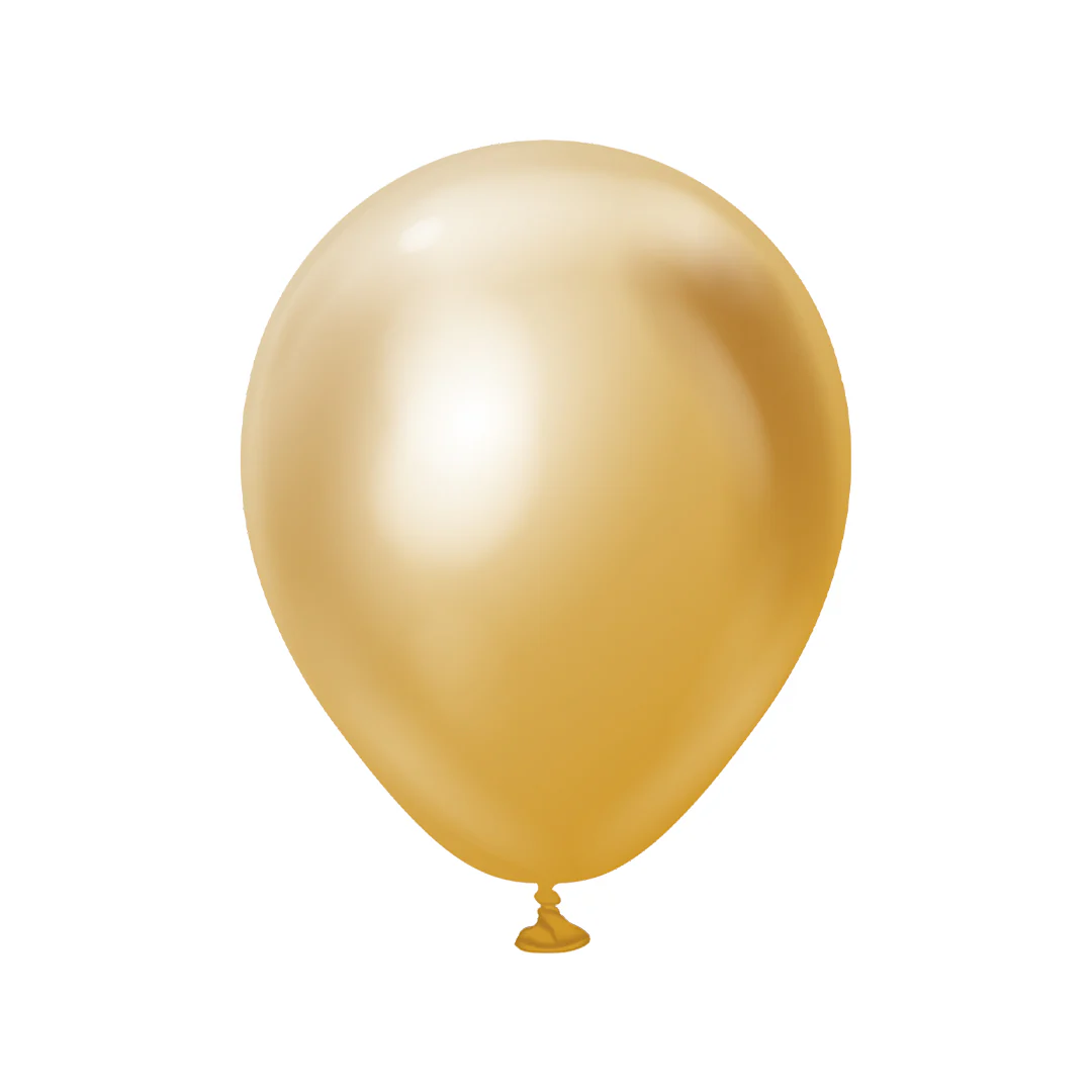 Kalisan Mirror Gold Latex Balloon - Various Sizes - Image 3