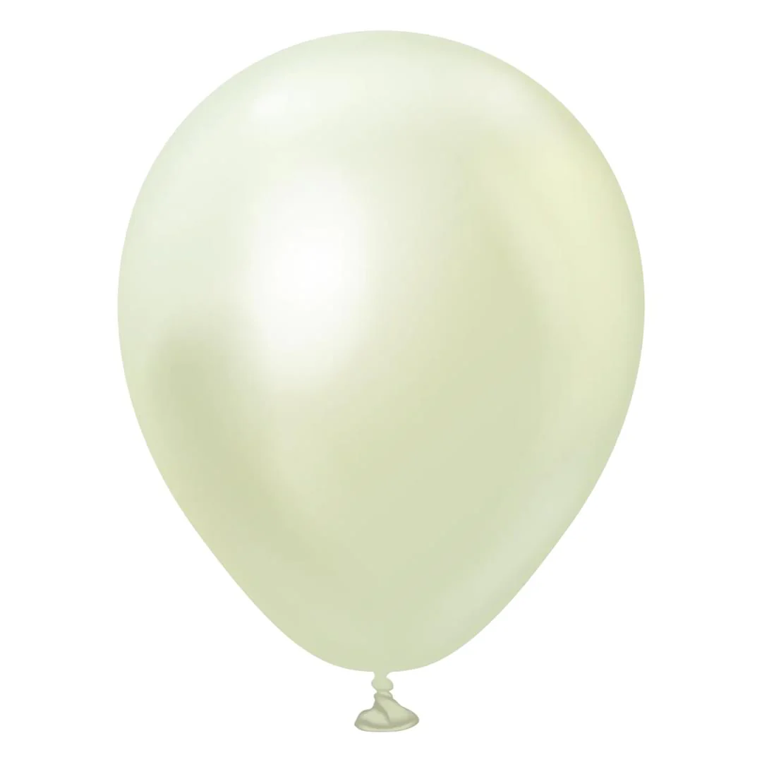 Kalisan Mirror Green Gold Latex Balloon - Various Sizes