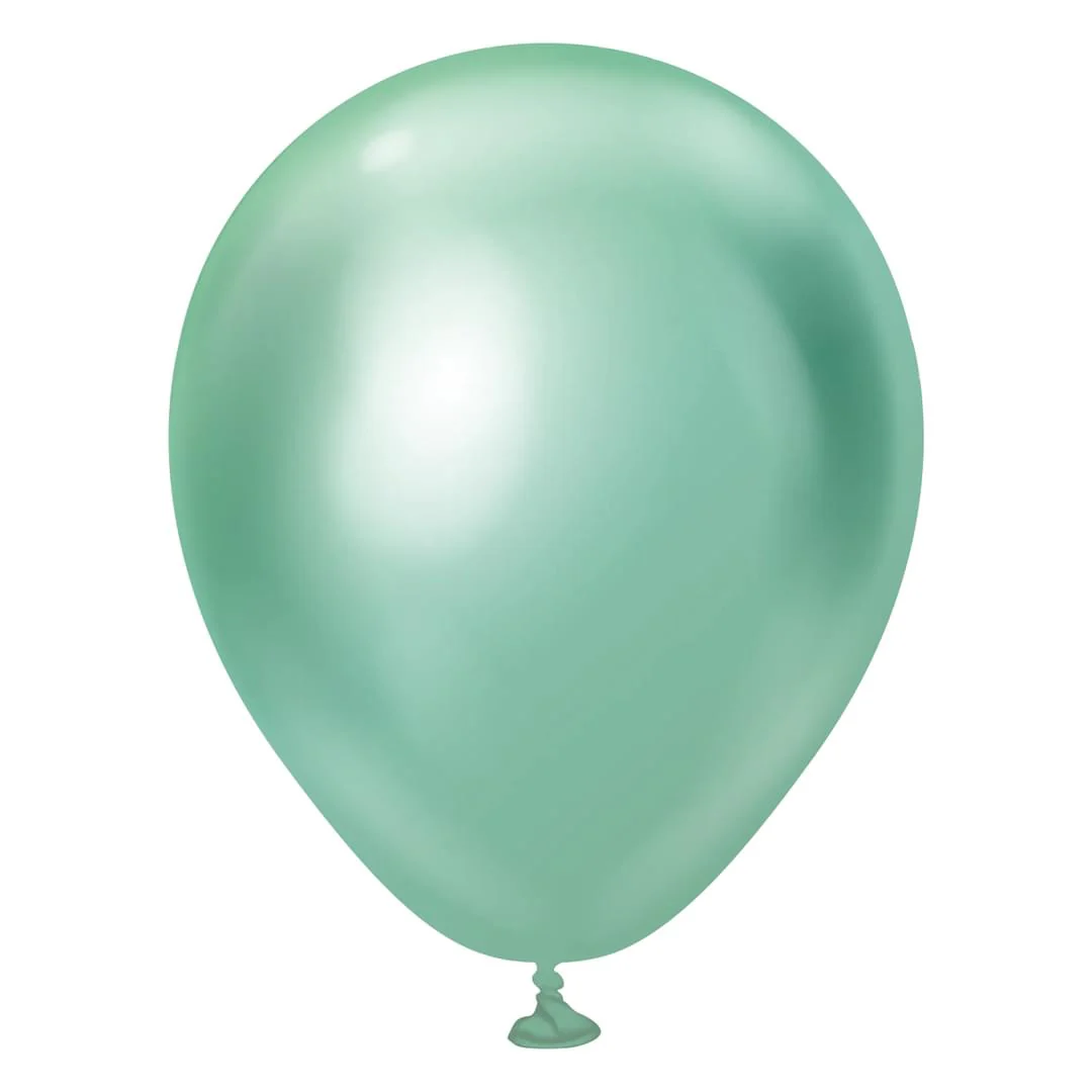 Kalisan Mirror Green Latex Balloon - Various Sizes
