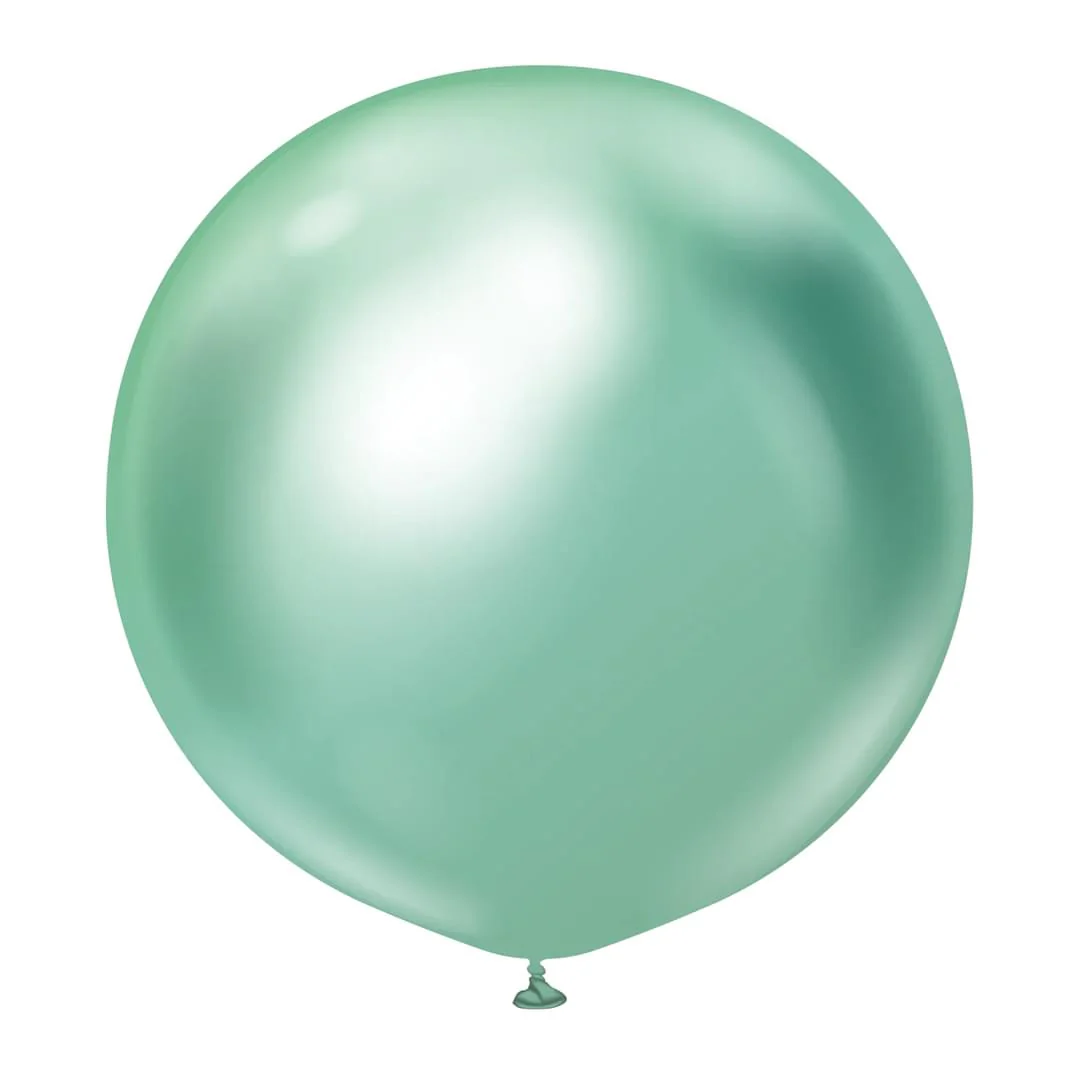 Kalisan Mirror Green Latex Balloon - Various Sizes - Image 2